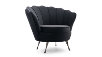 Fotel wypoczynkowy do salonu czarny FOMOL
