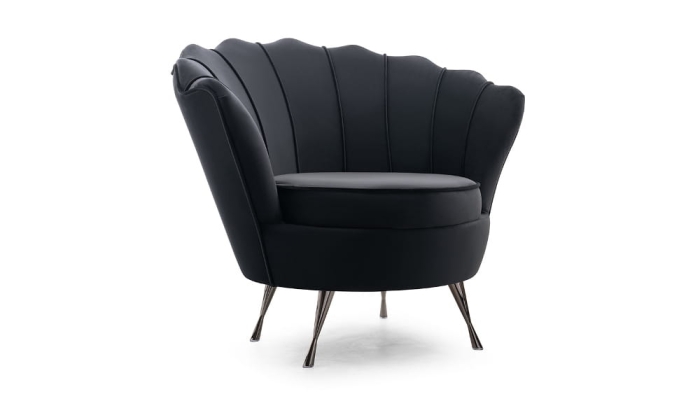 Fotel wypoczynkowy do salonu czarny FOMOL