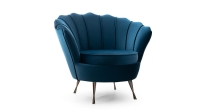 Fotel wypoczynkowy do salonu niebieski FOMOL