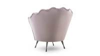 Fotel wypoczynkowy do salonu szaroróżowy FOMOL 1