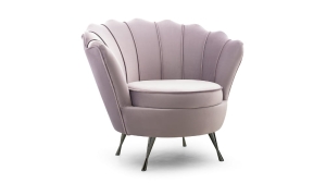 Fotel wypoczynkowy do salonu szaroróżowy FOMOL