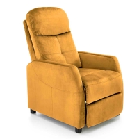 Fotel wypoczynkowy z funkcją relaks musztardowy Luxury Relax wygodny.jpg