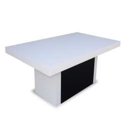 Nowoczesny stół rozkładany HIPPO 160-400x100cm biały, czarny