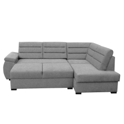 Narożnik prawy z funkcją spania SULLY 260x180 cm szary