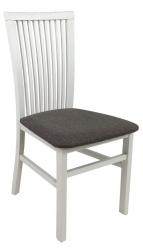  Krzesło drewniane LNAN brązowe na podstawie bukowej białej