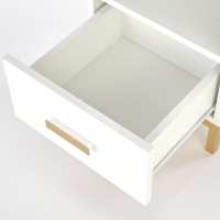 Szafka nocna glamour biało złota SYLWIA II z szufladą detal.jpg