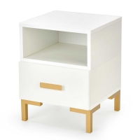 Szafka nocna glamour biało złota SYLWIA II z szufladą elegancka.jpg