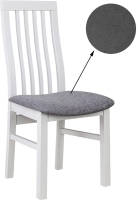 Krzesło drewniane RTK5 szare na bukowej białej podstawie