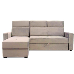 Narożnik z funkcją spania uniwersalny MILORD beżowy 225x165 cm