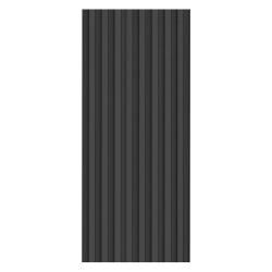 Front z lamelami szafy modułowej AGATA 37,5x210 cm czarny / czarne lamele - wąski (M)