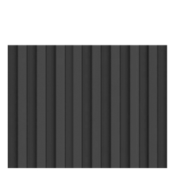 Front nadstawki szafy modułowej AGATA 50x38 cm LAMELE czarny / czarny - szeroki (S)