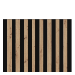 Front nadstawki szafy modułowej AGATA 50x38 cm dąb craft złoty / czarne LAMELE - szeroki (S)