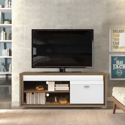 Szafka RTV pod telewizor biały połysk 140cm MNDA ARANŻCJA-min.jpg