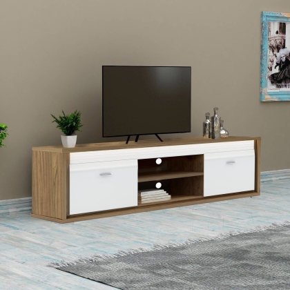 Szafka RTV pod telewizor biały połysk 165cm MNDA ARANŻACJA-min.jpg