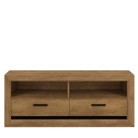 Szafka RTV pod telewizor z szufladami dąb lefkas czarny MNBA FRONT-min.jpg