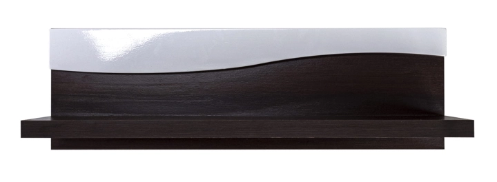 Półka na ścianę wisząca 65cm orzech / biały połysk Sinus 13B