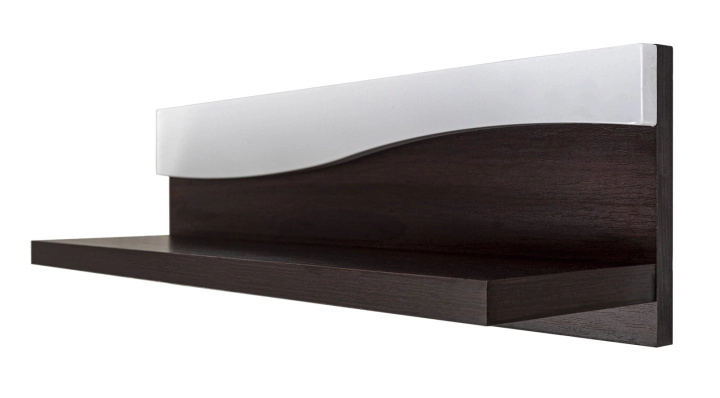 Półka na ścianę wisząca 65cm orzech / biały połysk Sinus 13B