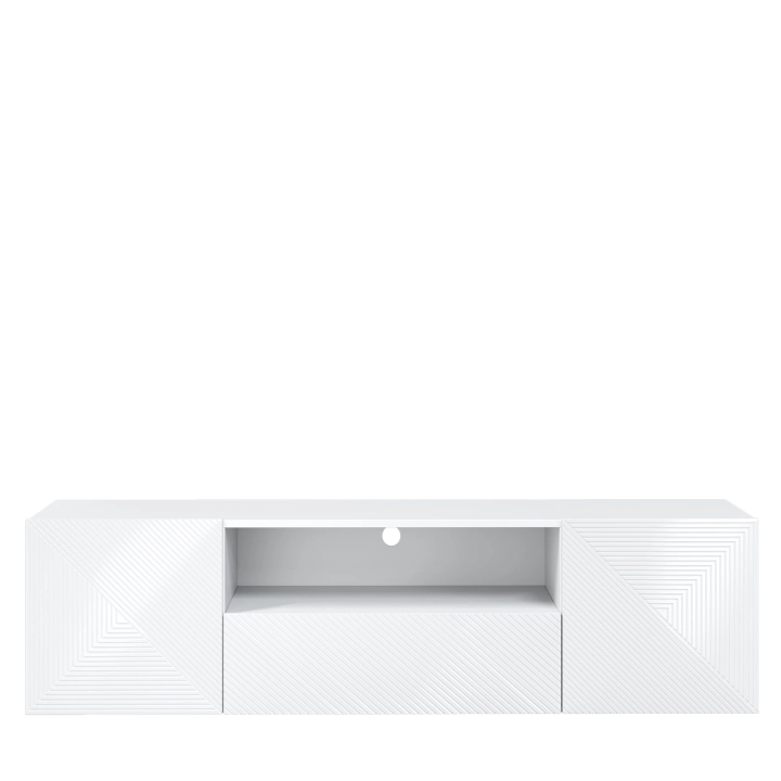 Szafka RTV 2D1S biały połysk wisząca 167x40cm BAASH FRONT-min.jpg