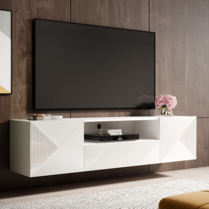 Szafka RTV 2D1S biały połysk wisząca 167x40cm BAASH ARANŻACJA-min.jpg