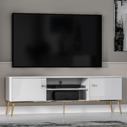 Szafka RTV pod telewizor biały połysk 160cm MNGOL ARANŻACJA-min.jpg