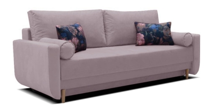 Kanapa ANPUM z funkcją spania 215x92 cm brudny róż