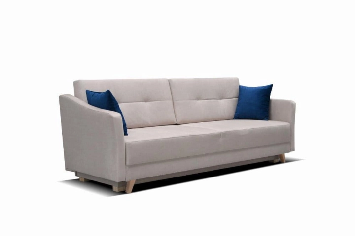 Kanapa ANVAL z funkcją spania 207x100 cm jasny beż
