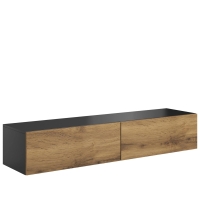 Szafka RTV wisząca HAJLAJF 160 cm antracyt dąb wotan BOK-min.jpg