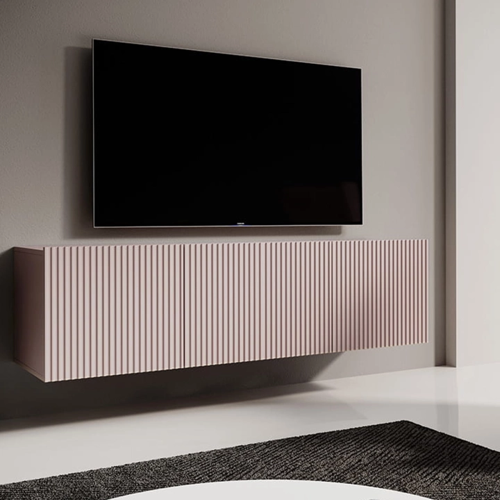 Szafka RTV 2K1SZ antyczny róż wisząca 150x45cm BANIC ARANŻACJA-min.jpg