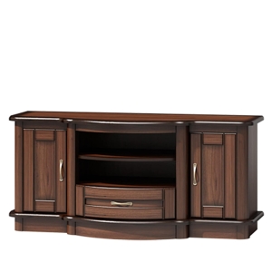 Klasyczna szafka RTV pod telewizor orzech patynowany 140cm VERIDIANO