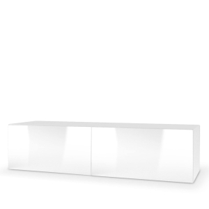 Szafka RTV wisząca HAJLAJF 160 cm biały połysk