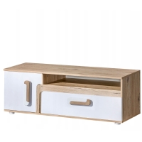 Szafka RTV pod telewizor 120cm 1D1S dąb jasny+biały DMAP 2-min.jpg
