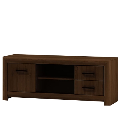 Szafka RTV pod telewizor z szafką ciemny orzech 150cm GSAM06 2-min.jpg