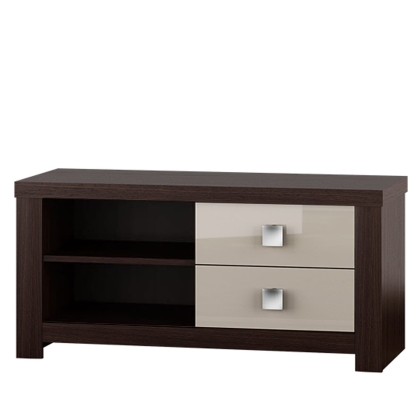 Szafka RTV pod telewizor czekolada capuccino połysk 113cm GSCAR03 2-min.jpg