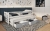 Łóżko 2 osobowe 185x87x76cm MDTIA II biały akryl/szary