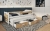 Łóżko 2 osobowe 185x87x76cm MDTIA II biały akryl/dąb shetland