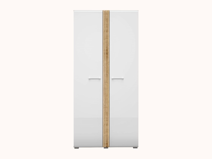 Szafa dwudrzwiowa 92cm MNADA01 biały połysk/dąb castello 2