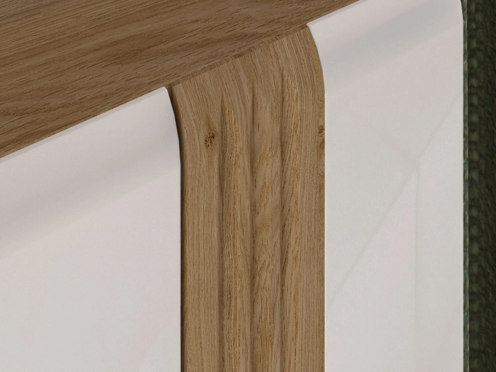 Witryna 65cm MNADA02 P biały połysk/dąb castello 6