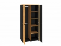 Szafa dwudrzwiowa 92cm TYMON 02 dąb craft złoty/czarny/stal premium 1