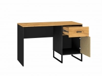 Biurko 120cm TYMON 07 dąb craft złoty/czarny/stal premium 1