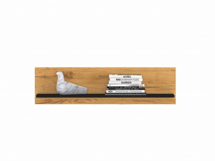 Półka wisząca 110cm TYMON 11 dąb craft złoty/czarny 1
