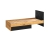 Łóżko TYMON 10 94x207cm dąb craft złoty/czarny/czarny welur 1