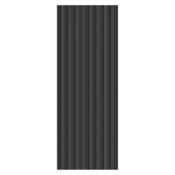 Front z lamelami wysoki szafy modułowej AGATA 37,5x236 cm czarny / czarne lamele - wąski  (L)