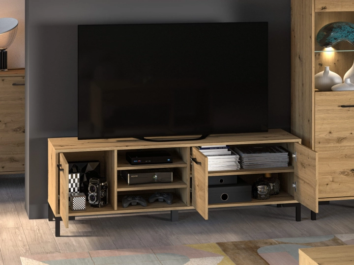 Szafka RTV 155cm NATALIA 20 dąb artisan 4