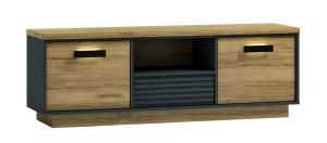 Szafka RTV LAURA 02 antracyt/dąb pradawny 160 cm 