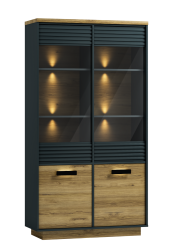 Witryna LAURA 11 antracyt/dąb pradawny 108 cm