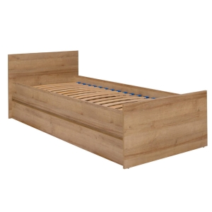 Łóżko młodzieżowe z ramą drewnianą MEXO Dąb riviera 80x200 cm