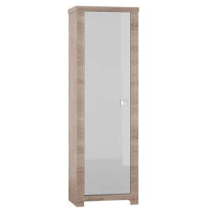 Szafa jednodrzwiowa / bieliźniarka GIRRO 14 trufla / biały połysk 65 cm