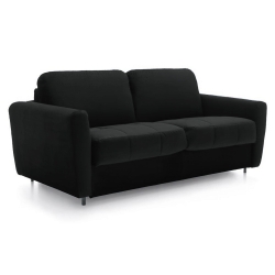 Sofa GOLIAT ze stelażem włoskim 212x101 cm czarna, nóżki metalowe czarne