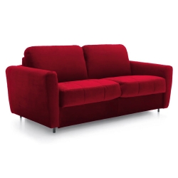 Sofa GOLIAT ze stelażem włoskim 172x101 cm czerwona, nóżki metalowe czarne