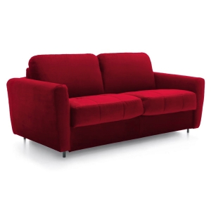 Sofa GOLIAT ze stelażem włoskim 172x101 cm czerwona, nóżki metalowe czarne